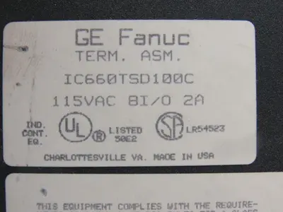 GE Fanuc IC660TSD100C I/O Module Card PLC 115V