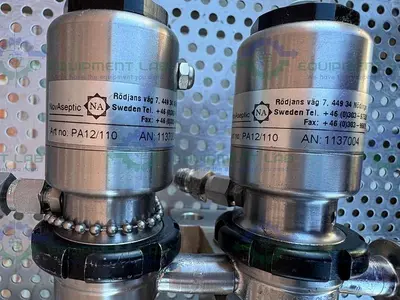 USED MILLIPORE STAINLESS STEEL PELLICON FILTER HOLDER W/ ITT VALVES, ACTUATOR