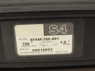 SunStar Fortuna SFAM-750-001 Sewing Machine AC Servo Motor 750W 220V 3PH