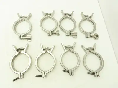 SCC 13MHHMQ-300 Sanitary Squeeze Clamp 2.5" Pipe For 3.2" Flange Lot of 8