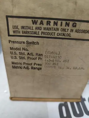 New | in-Stock BARKSDALE D1T-H150 Miscellaneous Equipment (Electrical & Power) Ohio US | Surplus Asset Holdings #1242059
