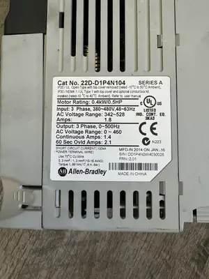 USED Allen-Bradley Allen-Bradley 22D-D1P4N104 Power Flex 40P