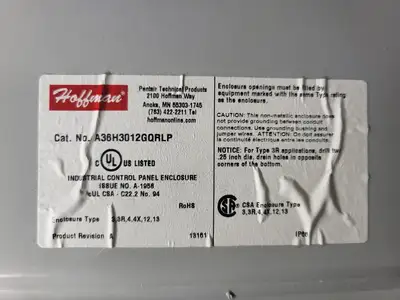 USED HOFFMAN A36H3012GQRLP