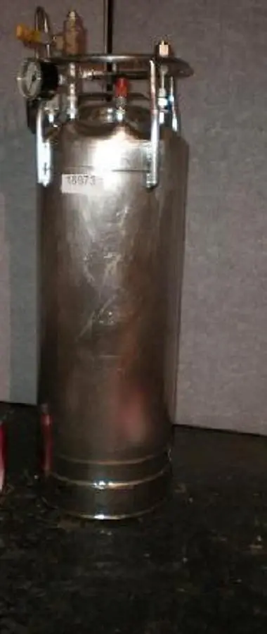 QTY. 1. STAINLESS STEEL PRESSURE VESSEL (SAMPLE CA...