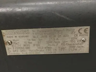 USED SIEMENS 1FT5074-0AC01-2-Z