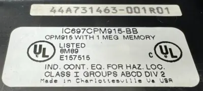 USED GE FANUC IC697CPM915