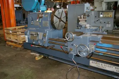 27"/45" X 138" BINNS & BERRY ENGINE LATHE. STOCK # 0680624