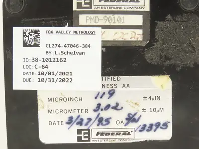 Mahr PMD-90101 Portable Surface Roughness Test Specimen Set of 5
