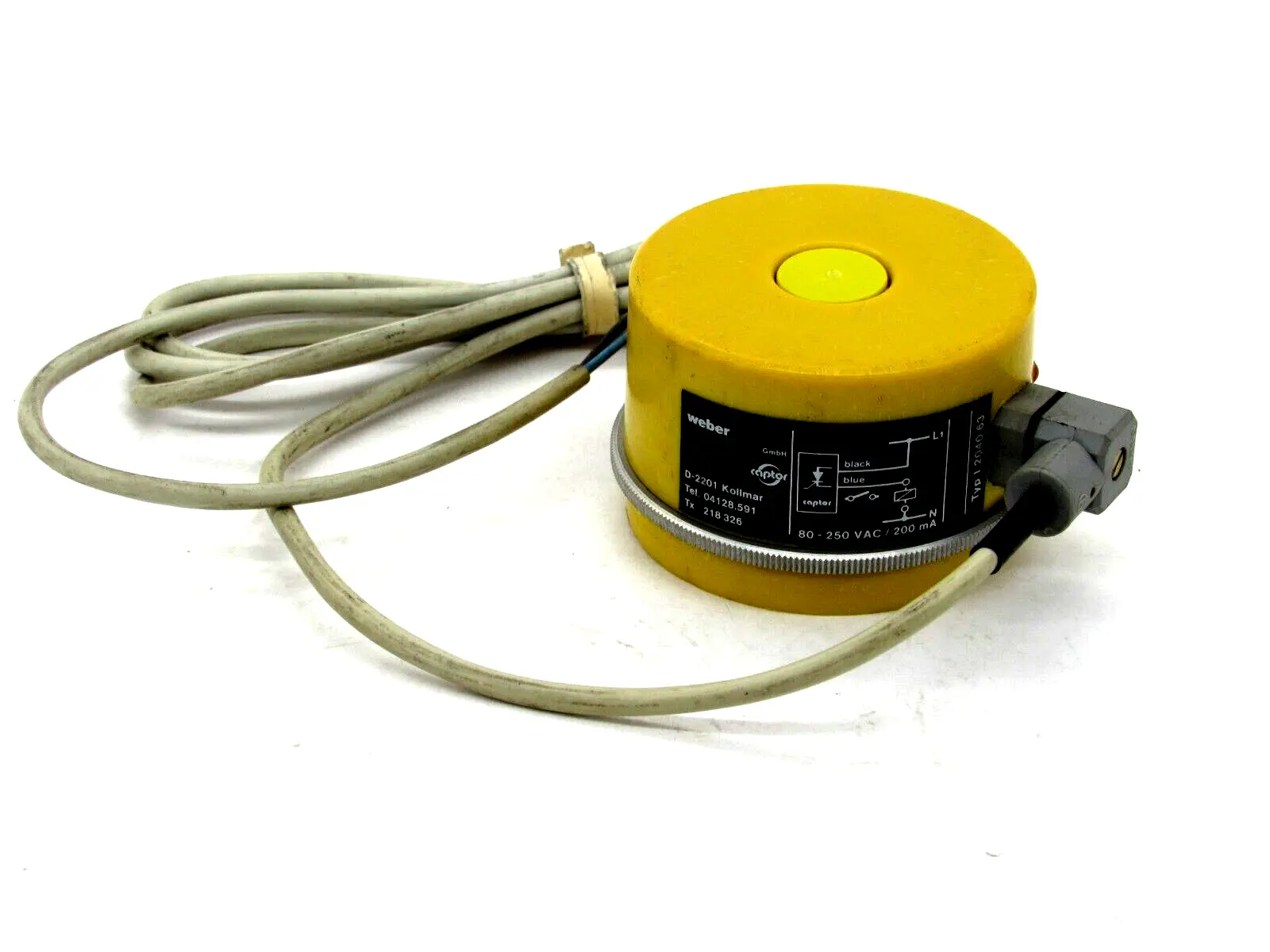 USED WEBER 2040.63 PROXI- CAPTOR PROXIMITY SWITCH 204063