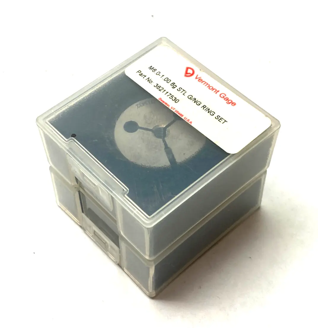 NEW VERMONT GAGE THREADED RING GAUGE SET M6.0-1.00 6G STL G/NG
