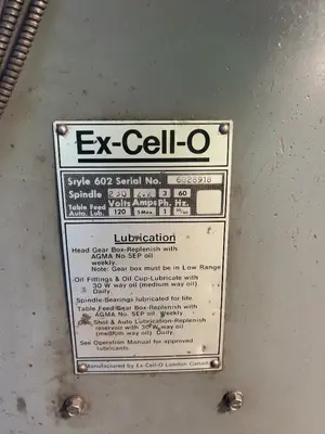 Used EXCELLO 602 Vertical Mills Ohio US | HGR 24 #1005903