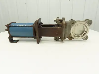 DeZurik KBD 3" Stainless Knife Gate Valve 304SS Air Cylinder Operated *Read*