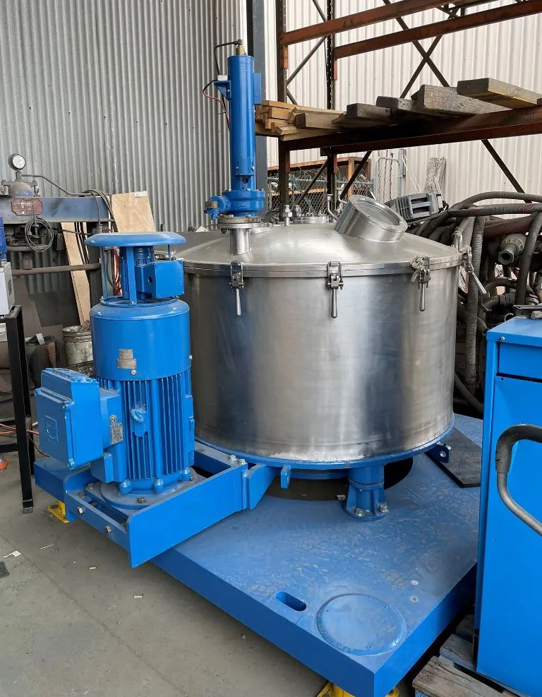 Ferrum DSZ-UR 1250/630 perforate basket centrifuge, 316SS.