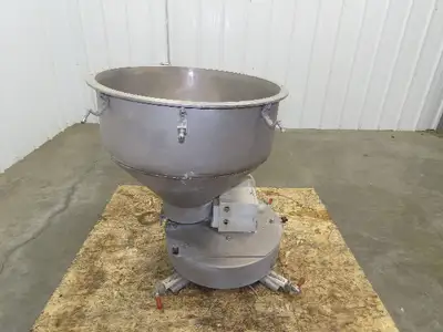 K Tron Twin Screw Feeder Unit Load Cell 20 Gallon Aluminum Hopper