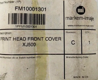 NEW MARKEM FM10001301 PRINT HEAD FRONT COVER XJ500