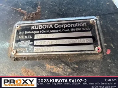Used 2023 KUBOTA SVL97-2 Compact Track Loaders Georgia US | Proxy Equipment #1382873