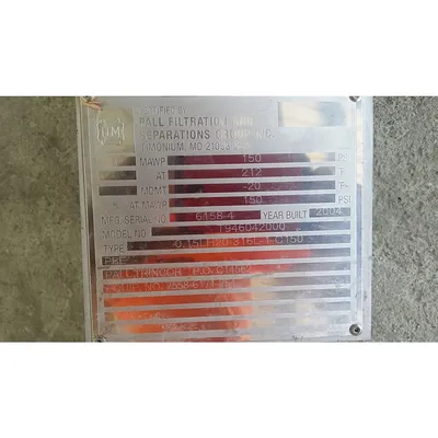 Used Pall Filtration Stainless Steel Cartridge Filter