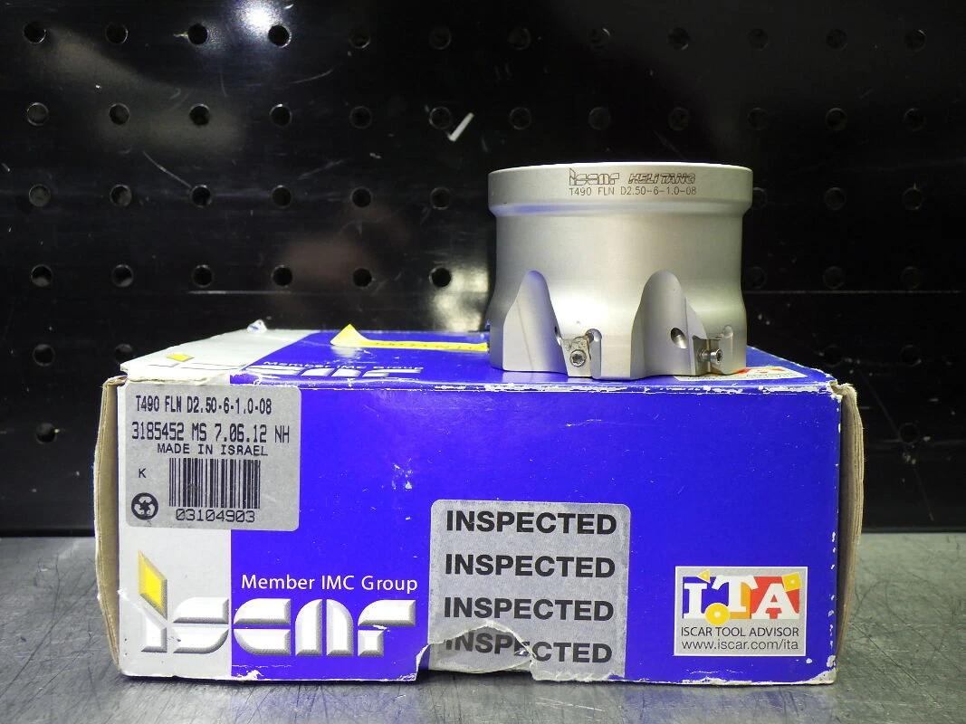 Iscar 2.5" Coolant Thru Facemill 1" Arbor T490 FLN D2.50-6-1.0-08 (LOC1548B)