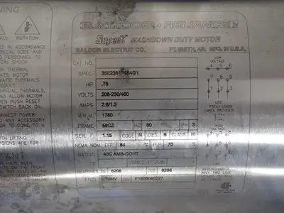 Baldor Reliance .75 Hp Shaft Motor