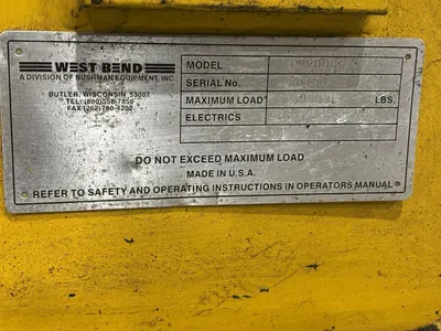 Used WEST BEND CR-2000 Upenders / Down-Enders Michigan US | iGAM Industrial Marketplace #758816