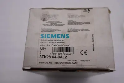NEW IN BOX SIEMENS 3TK28 04-0AL2/ 3TK28040AL2 SAFETY RELAY CONTACTOR STOCK H370A