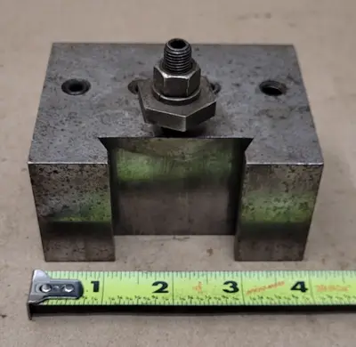 QUICK CHANGE BORING BAR TOOL POST HOLDER 1IN BORE 2H 3L 4W 2.25IN WEDGE