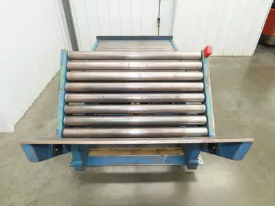 Hutco 36"x 60" Gravity Roller Conveyor Tipper Load Unloader 45° Tilt 2.5"Rollers