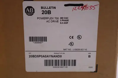 NEW ALLEN BRADLEY POWERFLEX 700 20BD5P0A0AYNAND0 480V 3 HP  #1858A