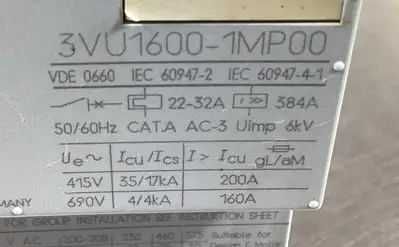 Used Siemens 3VU1600-1MP00 Motor Controllers South Carolina US | Palmetto Automation #1159111