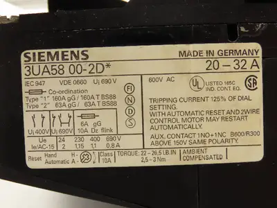Siemens 3TF4711-0AK6 Motor Starter IEC Contactor 80A 3-Pole 600V 3PH 120V Coil