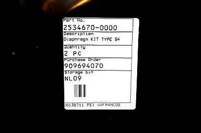 2 NEW TETRA LAVAL 2534670-0000 DIAPHRAGM KIT TYPE 54 25346700000