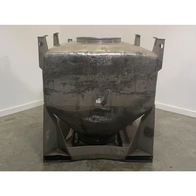 Used 1000 Liter (35 cu. Ft) IBC Matcon Stainless Steel Portable Tote Bin