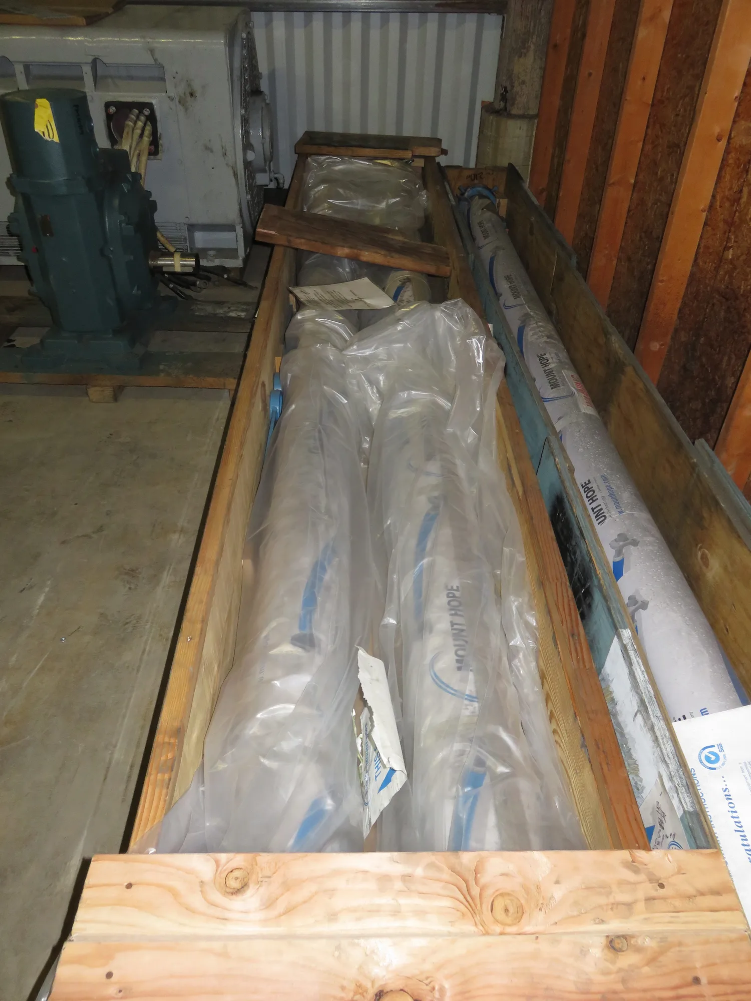 Mount Hope 142" Rubber Covered Bow Rolls, Unused Spare Store Room