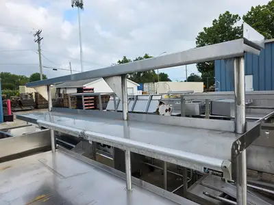 Used Falcon Restaurant Supply, Inc. Used 90" x 33" Stainless Steel Table with Over Shelves and Ticket Rails - SB2 - SS401 Food Prep Tables Illinois US | Falcon Restaurant Supply #1373535