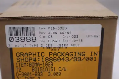 John Crane FSD3000 Spring Seal Assembly 2.875" NEW IN BOX STOCK GF-939