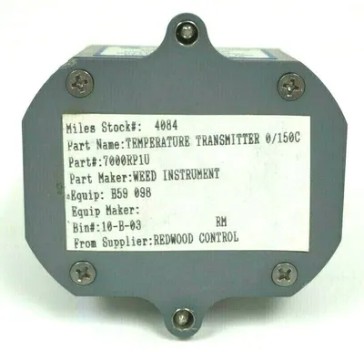 NEW WEED INSTRUMENT 7000RP1U TEMPERATURE TRANSMITTER M4084