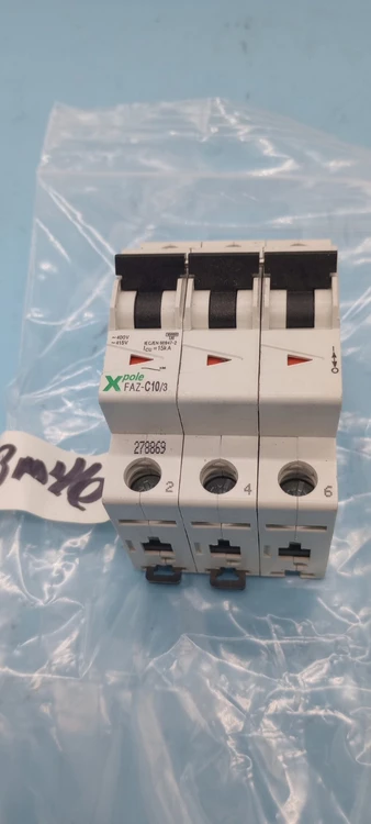 Used Moeller Moeller FAZ-C10/3-NA 3-Pole 10-Amp Circuit Breaker 277VAC, 96VDC Circuit Breakers Arizona US | ASSET CONVERSION SPECIALISTS, INC. #1181222