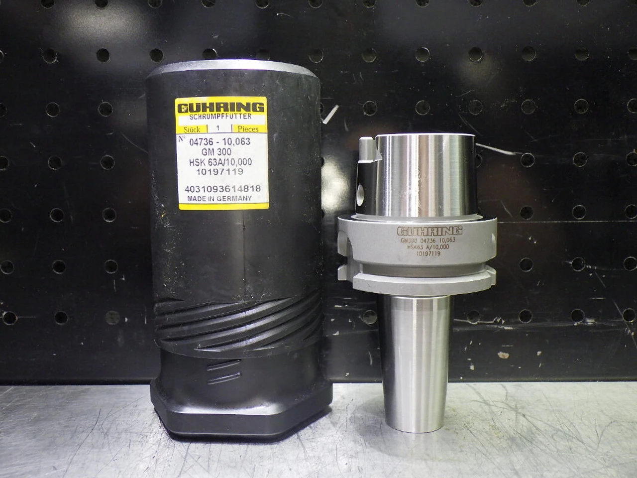 Guhring HSK63A 10mm Shrink Fit Tool Holder 85mm Pro 04736-10.063 (LOC2081B)