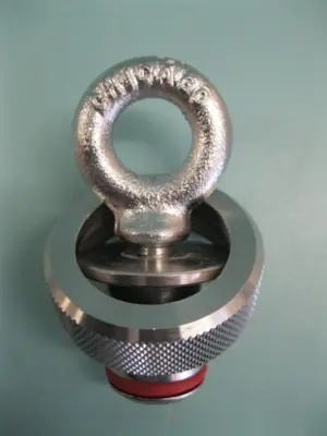 Lot (4) Unbranded Stainless 1" Tank Plug Assembly with Cap Nut F17