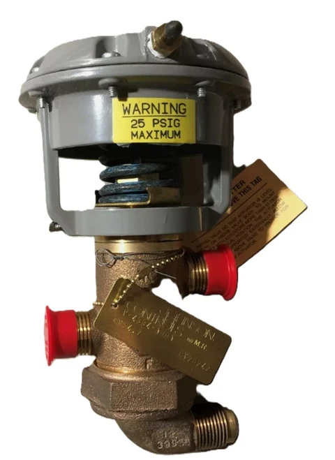Johnson Controls V-4334-1001 5/8" 3-Way Mixing Flare Valve, 4-8 psig Range, Max CV 4.7 [New]