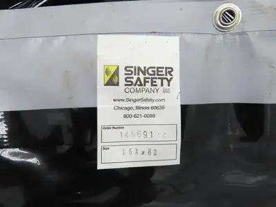 Singer Safety 82"x 15' Vinyl Welding Curtain Weld Vision Tinted Strip