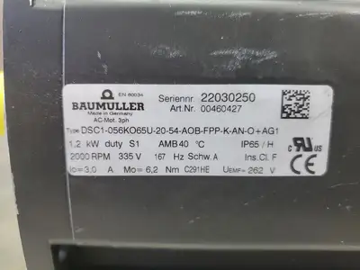 USED Baumüller DSC1-056KO65U-20-54-AOB-FPP-K-AN-O+AG1