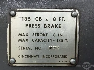Used CINCINNATI INC 135CB-8 Press Brakes Georgia US | The Equipment Hub #1293526