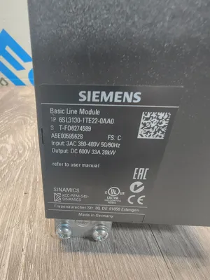 Used SIEMENS 6SL3130-1TE22-0AA0 AC Drive Control Module South Carolina US | ESS Industrial Equipment Sales #1301815