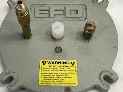 Used NORDSON EFD CAST ALUMINIUM PRESSURE TANK 100 PSI MAX Pressure Tanks Michigan US | Maverick Industrial Sales #1122736