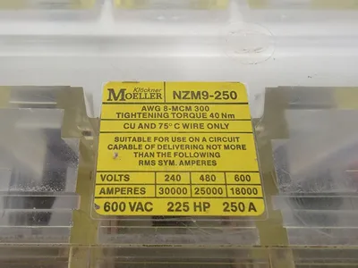 Used KLOCKNER MOELLER NZM9-250 Switchgears British Columbia CA | Lenmark #242597