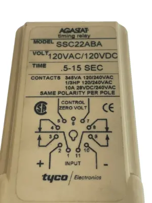 NEW AGASTAT SSC22ABA TIME DELAY RELAY 120VAC 120VDC