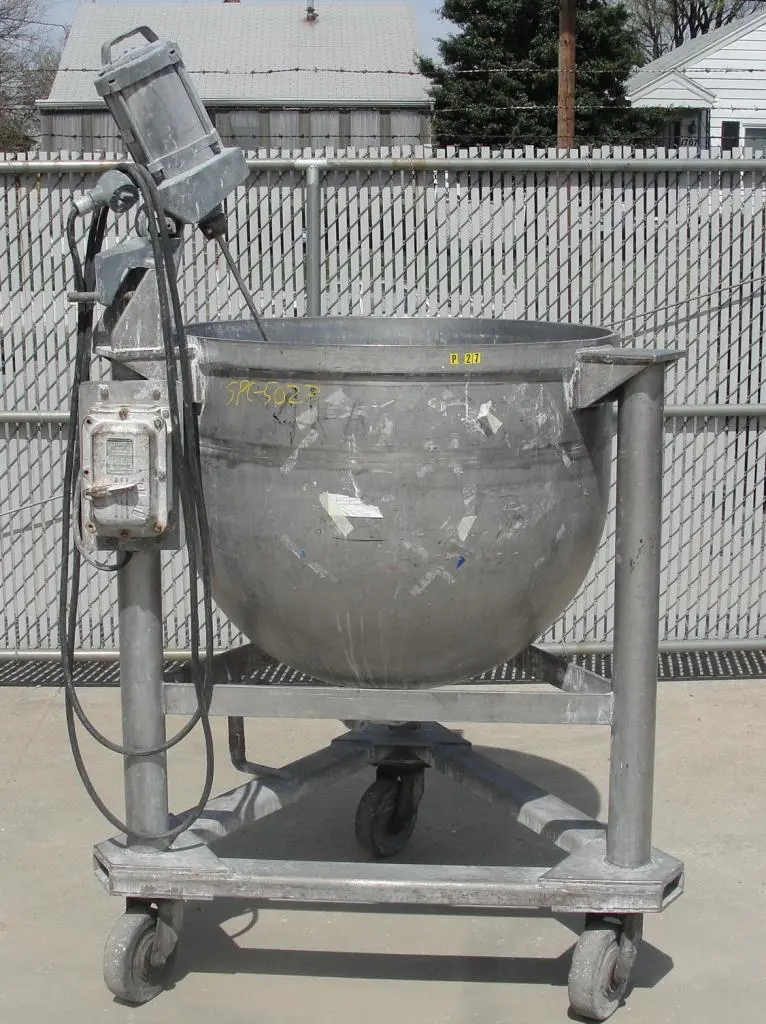 SPC5023  Tank 100 gallon vertical tank, Stainless Steel, .3 hp agitator, hemispherical