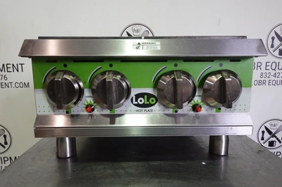 LOLO 24” COUNTERTOP NATURAL GAS 4 BURNER HOT PLATE MODEL LHP424MPF (WITH ELECTRIC IGNITERS)