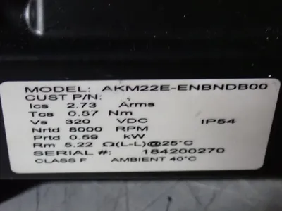 Used KOLLMORGEN AKM22EENBNDB00 Servo Motors | HGR 24 #730878